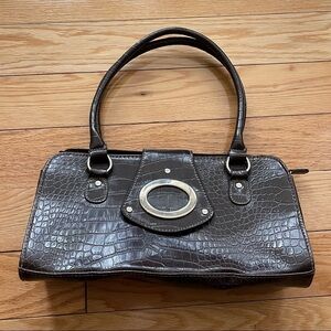 Brown Vintage Crocodile Alligator Handbag Purse